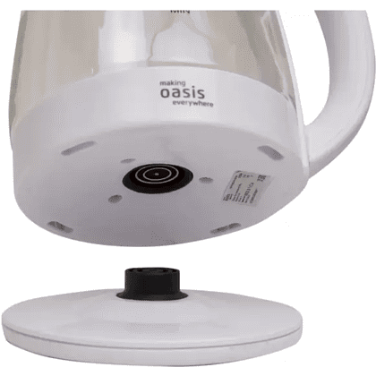 Электрочайник Oasis K-8GW, пластик, стекло, белый - 3