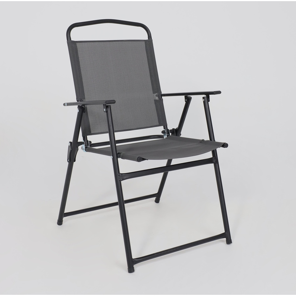 Комплект мебели садовой AksHome PICNIC (стол 1шт, 4 кресла, зонт 1шт), серый, черный - 21