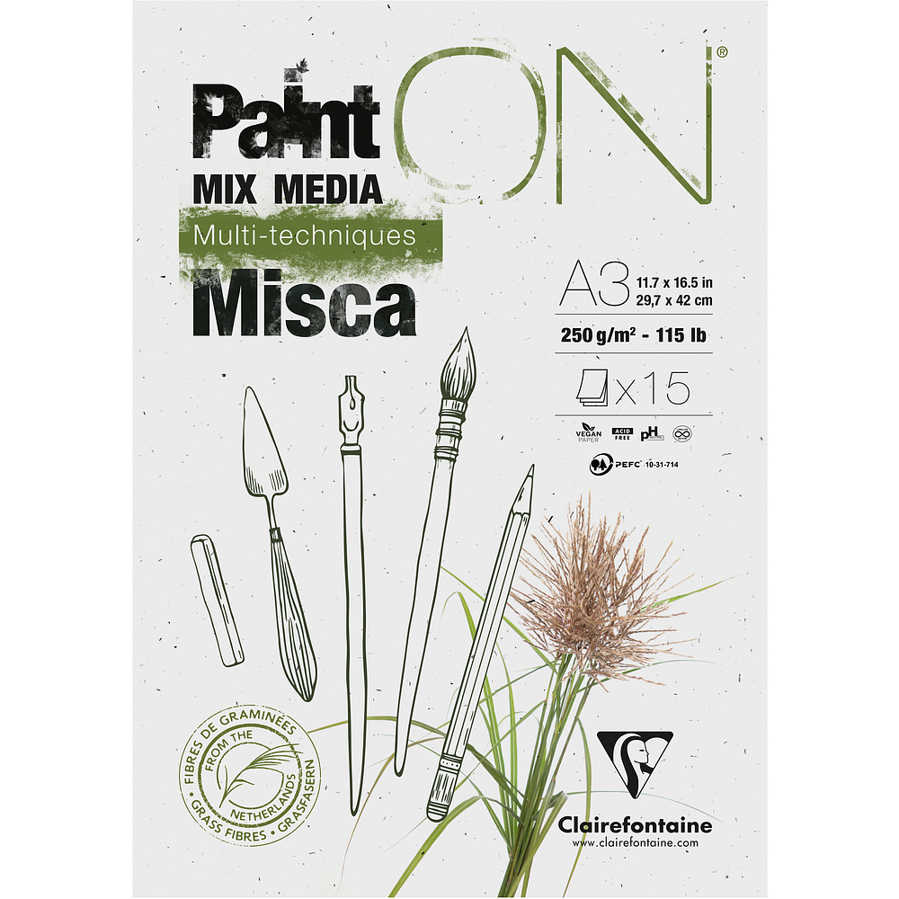 Блок-склейка "Paint`On" Misca, A3, 250г/м2, 15 листов