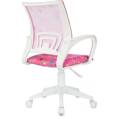 Кресло детское Бюрократ BUROKIDS 1W, ткань, пластик, розовые сланцы - 4