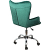 Кресло для персонала AksHome "Bella", велюр, металл, темно-зеленый - 3