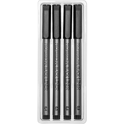 Набор ручек капиллярных "Professional Fine Liners", 4 штуки - 5