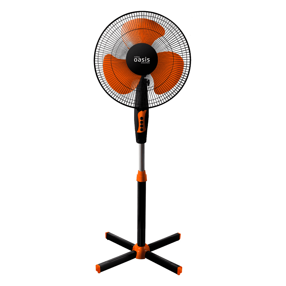 Электровентилятор напольный Оasis "VF-40PSB", черный, оранжевый, -10%