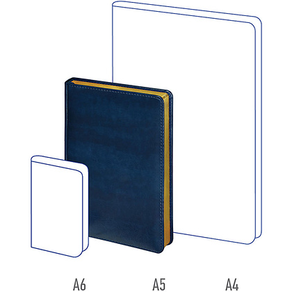 Ежедневник недатированный "xGold", А5, 320 страниц, синий - 4