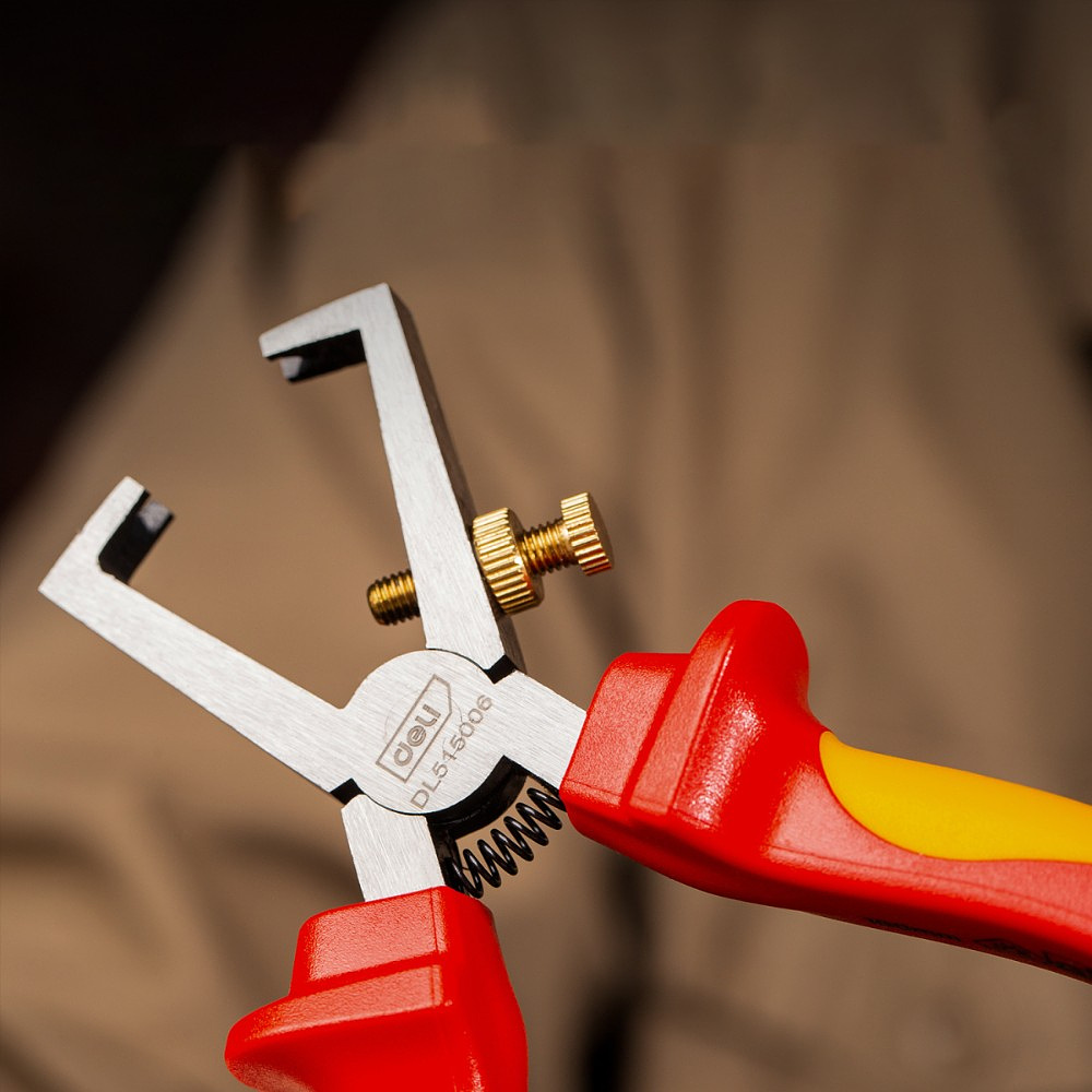 Клещи диэлектрические Deli YS EDL515006, 160 мм, красный, желтый - 4