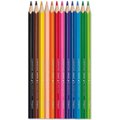 Цветные карандаши Maped "Aqua" + кисточка, 12 цветов - 2