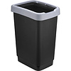 Урна для мусора IDEA, 25 л, пластик, черный, серый - 5