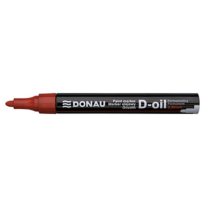 Маркер перманентный на нитрокраске "Donau D-Oil", красный - 3