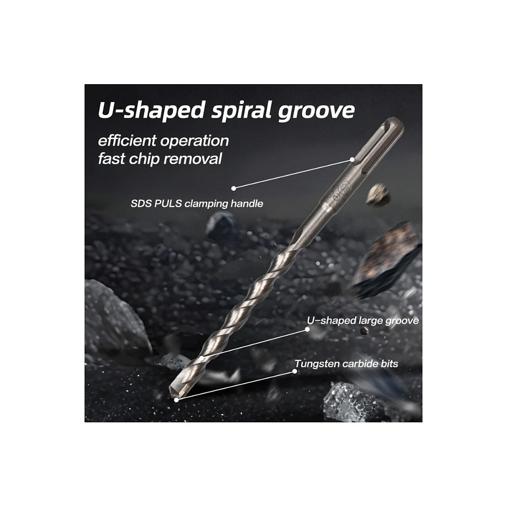 Бур по бетону Deli YS EDH-Y101600, 10x160 мм, SDS-PLUS - 3