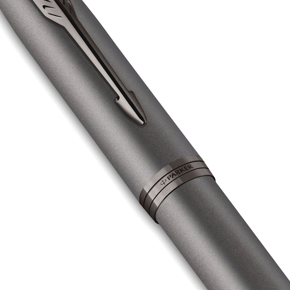Ручка-роллер Parker "IM Monochrome T328 Bronze PVD", 0,5 мм, серый, стерж. черный - 6