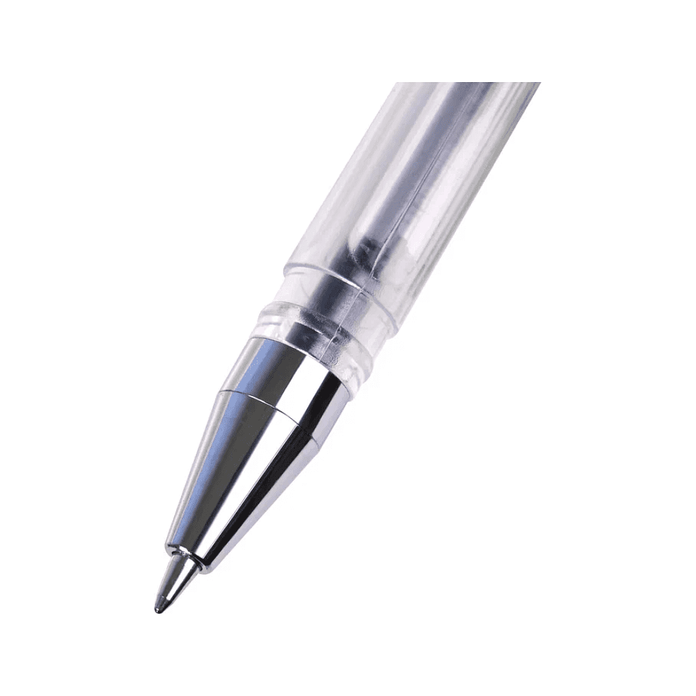Ручка гелевая "Office Products", 0.5 мм, прозрачный, стерж. синий - 3