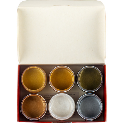 Краски гуашевые "Сонет металлик", набор 6 цветов, 20 мл, тубы - 9