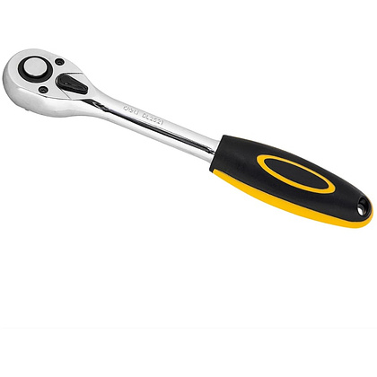 Ключ трещоточный Deli YS EDL2521 1/2", 45Т, 254 мм, с храповым механизмом, черный, желтый - 7