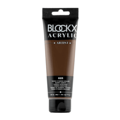 Краски акриловые "Blockx", 825 умбра жженая, 120 мл