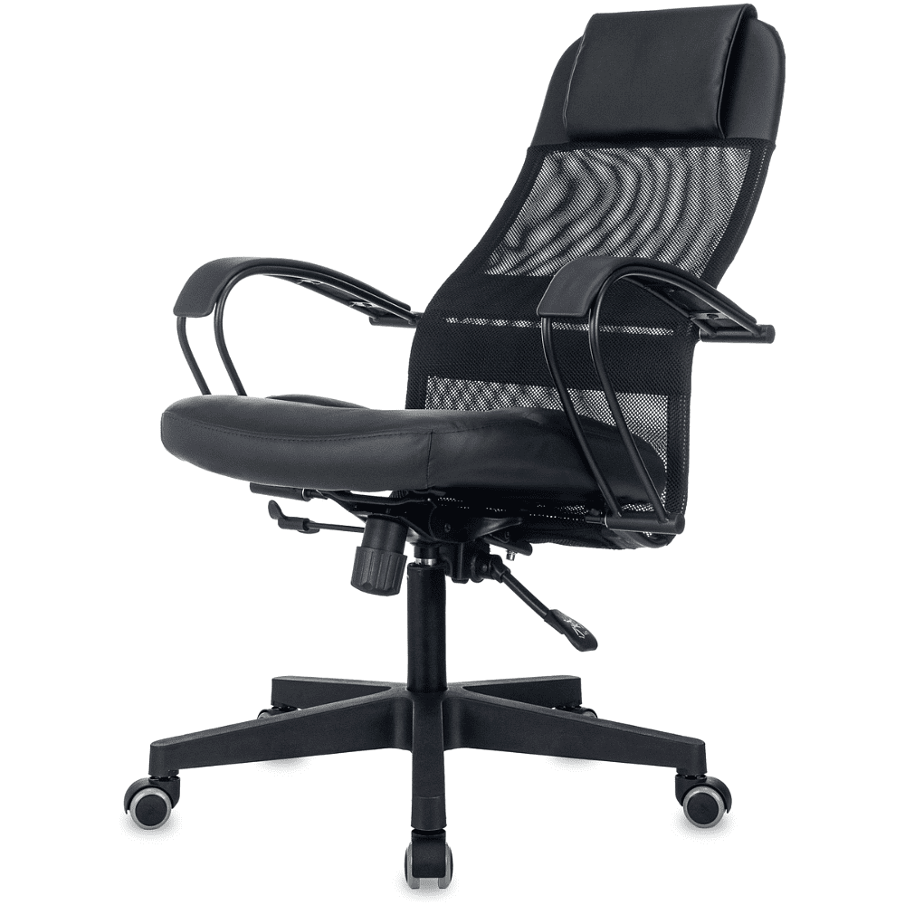 Компьютерное кресло "Бюрократ CH-NOVA LUX", сетка, экокожа, пластик, черный - 8