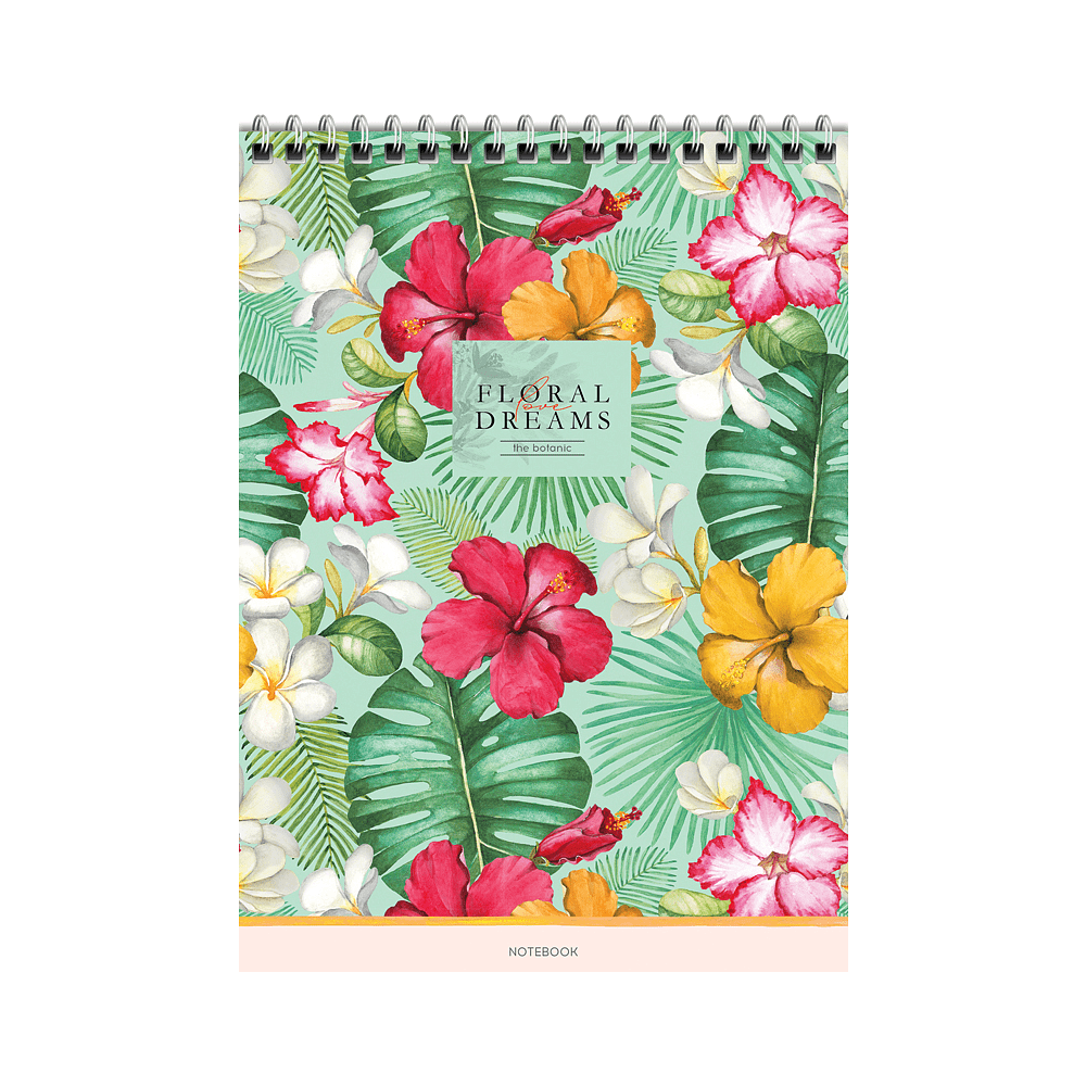 Блокнот "Цветы. Floral dreams", А5, 80 листов, клетка, ассорти - 4