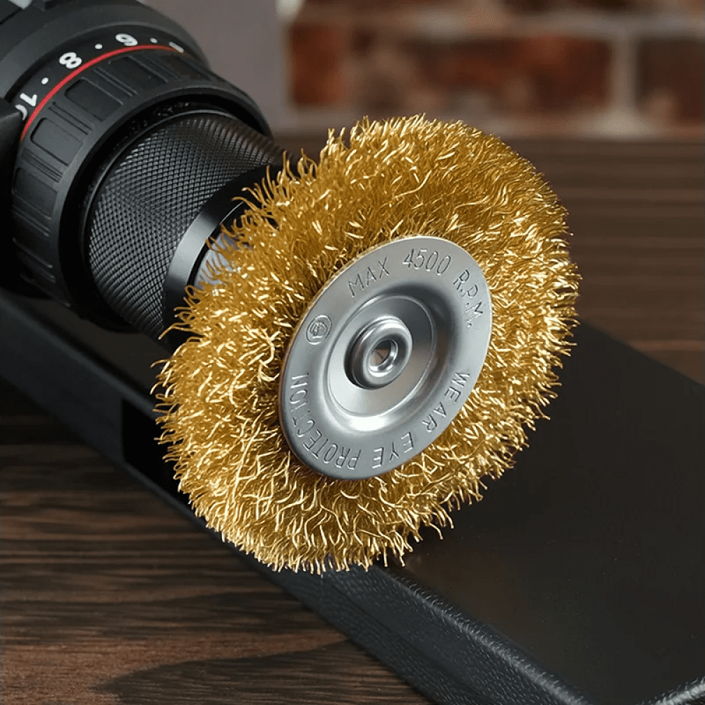 Щетка для дрели Deli YS EDH-GSS075-E3, плоская, проволочная - 3