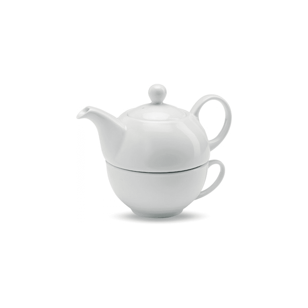 Набор "Tea Time", керамика, 400 мл, белый