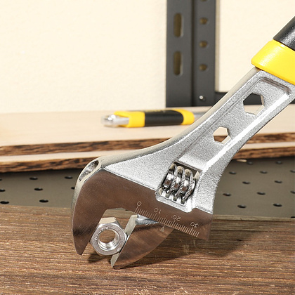 Ключ разводной Deli "EDL30110", 250 мм, черный, желтый - 3