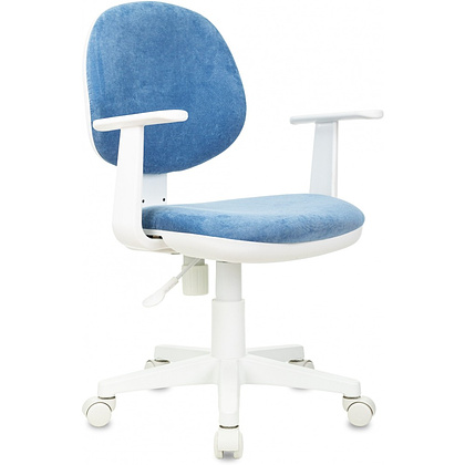 Кресло детское Бюрократ CH-W356AXSN, ткань, пластик, голубой - 2