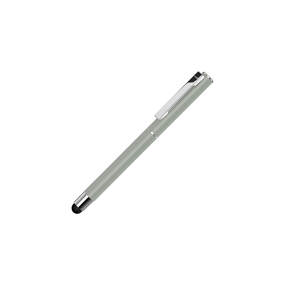 Ручка-роллер "Straight Si R Touch", 0.7 мм, серый, серебристый, стерж. синий