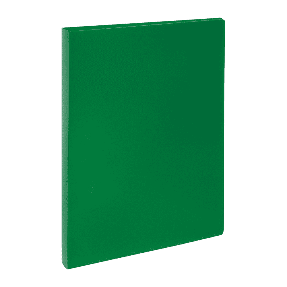 Папка "СТАММ" на 2 кольца, А4, пластик, зеленый