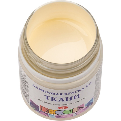 Краска акриловая по ткани "Декола", 259 слоновая кость, 50 мл., банка - 2