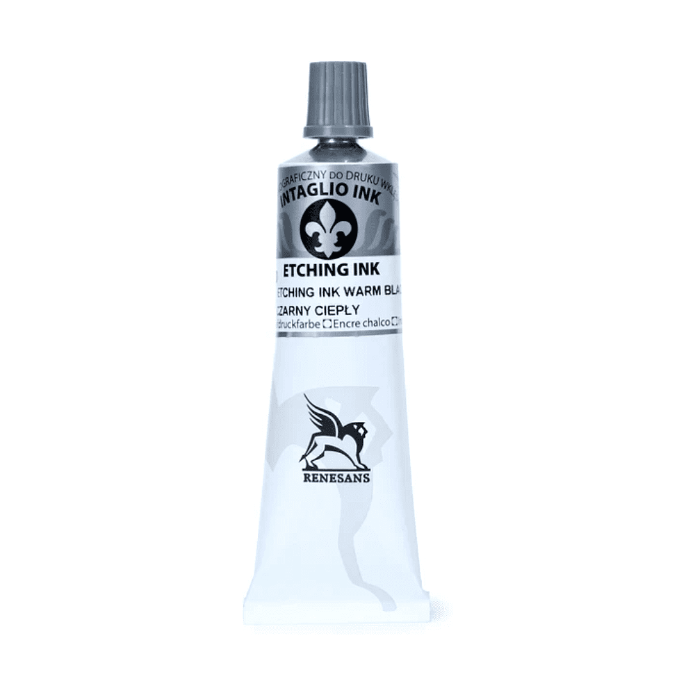 Краски для печати "Intaglio ink", 50 теплый черный, 60 мл