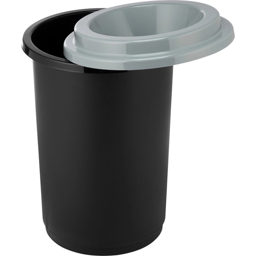 Урна для мусора "Idea Эко", 50 л, пластик, черный, серый - 3