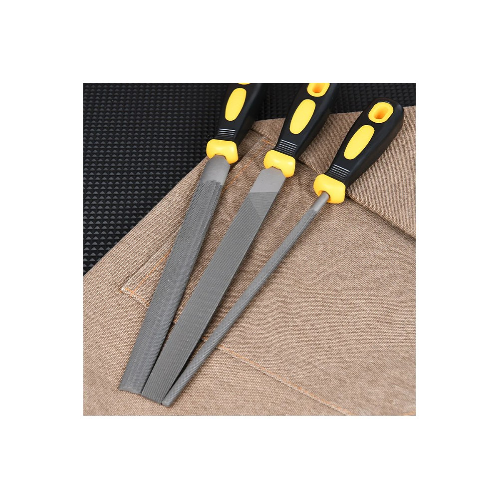 Набор напильников Deli YS EDL352083, 3 шт, 200 мм, черный, желтый - 3