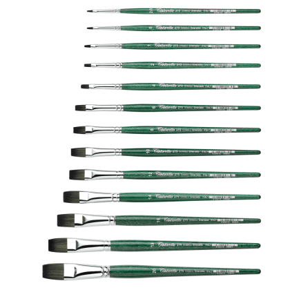 Кисть для рисования "Tintoretto Emerald", синтетика, плоская, №6 - 2