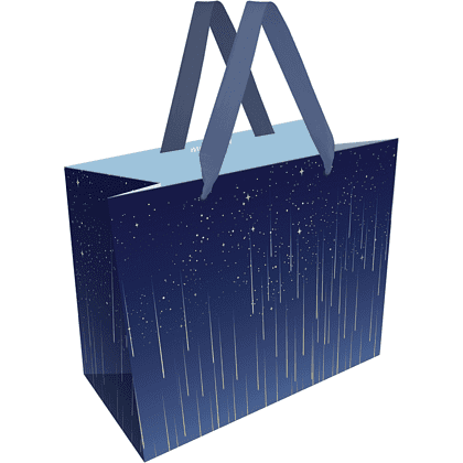 Пакет подарочный "Star rain", 32х26х12 см, ламинированный