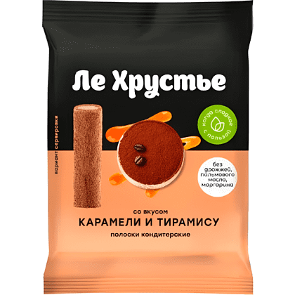 Полоски кондитерские "ЛеХрустье", 100 гр, карамель и тирамису