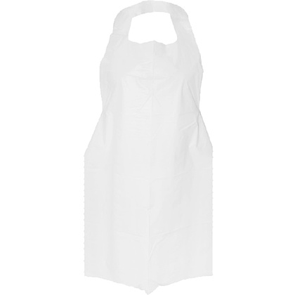 Фартук одноразовый п/э 80х140 см, 10 мкм, белый, 100шт/упак