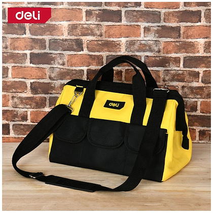 Сумка для инструментов Deli YS EDL430016, 360х180х250 мм, ткань Oxford, черный, желтый - 3