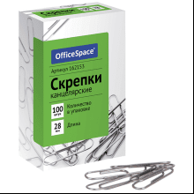 Скрепки "OfficeSpace", 28 мм