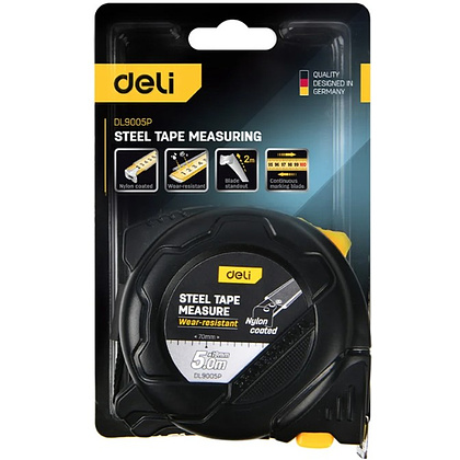 Рулетка Deli YS EDL9005P, 5 м х 19 мм, желтый, черный - 8