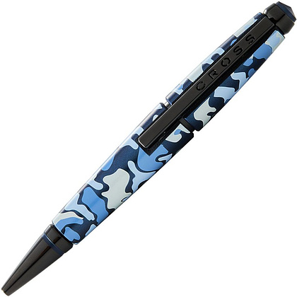 Ручка-роллер "Cross Edge Blue Camo", 0.7 мм, синий камуфляж, черный, стерж. черный - 3