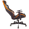 Кресло игровое Бюрократ "Knight Outrider", экокожа, металл, черный, оранжевый, ромбик - 5