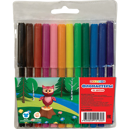 Фломастеры "Цветик", 12 шт.