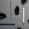 Ручка шариковая автоматическая Xindao "X3.1", 1.0 мм, черный, серебристый, стерж. синий - 6