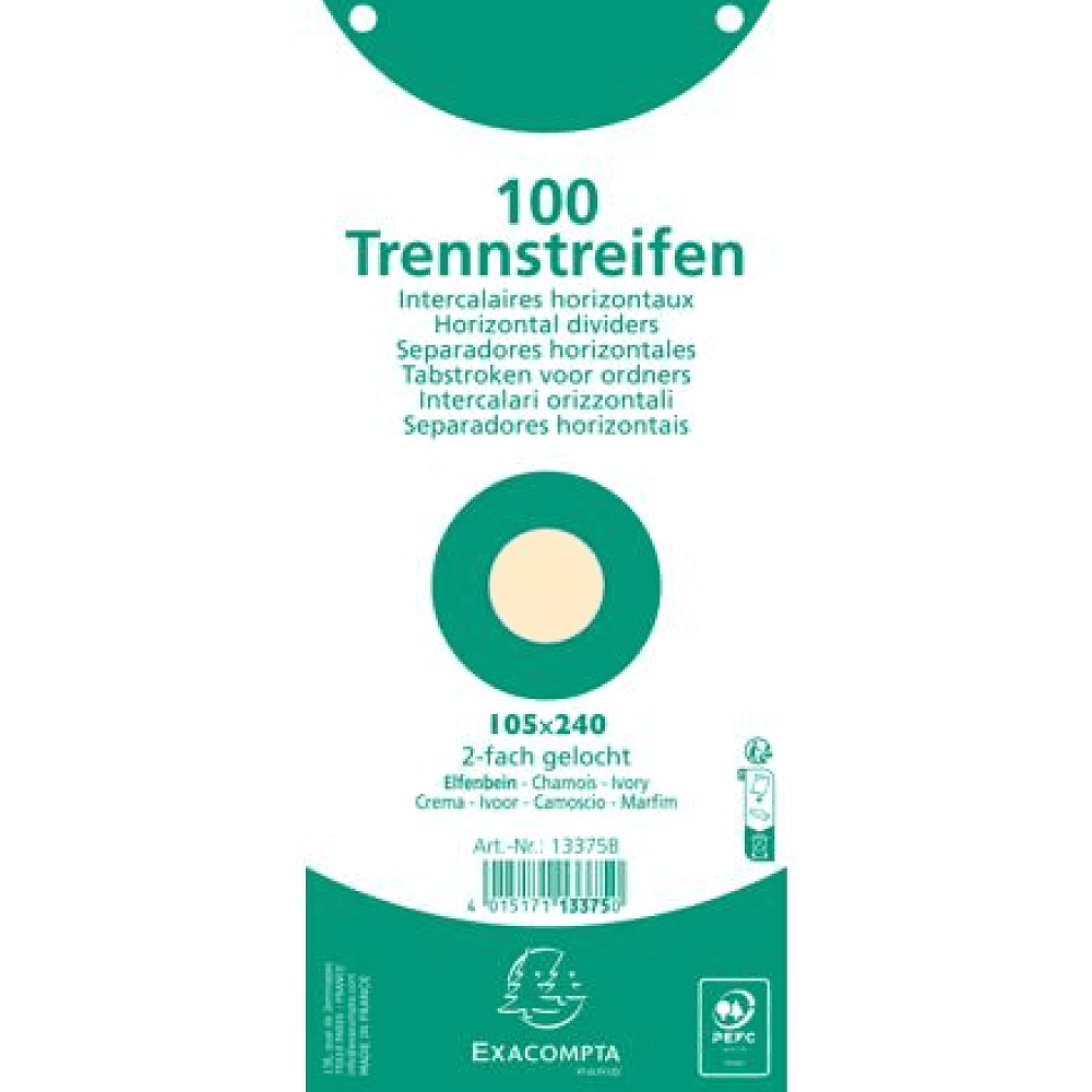 Разделитель для документов "Exacompta" картонный, слоновая кость - 3