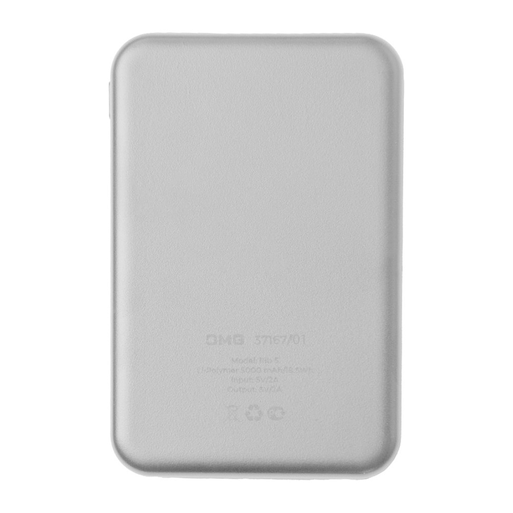 Внешний аккумулятор Power Bank "Rib 5", 5000 mAh, белый - 3