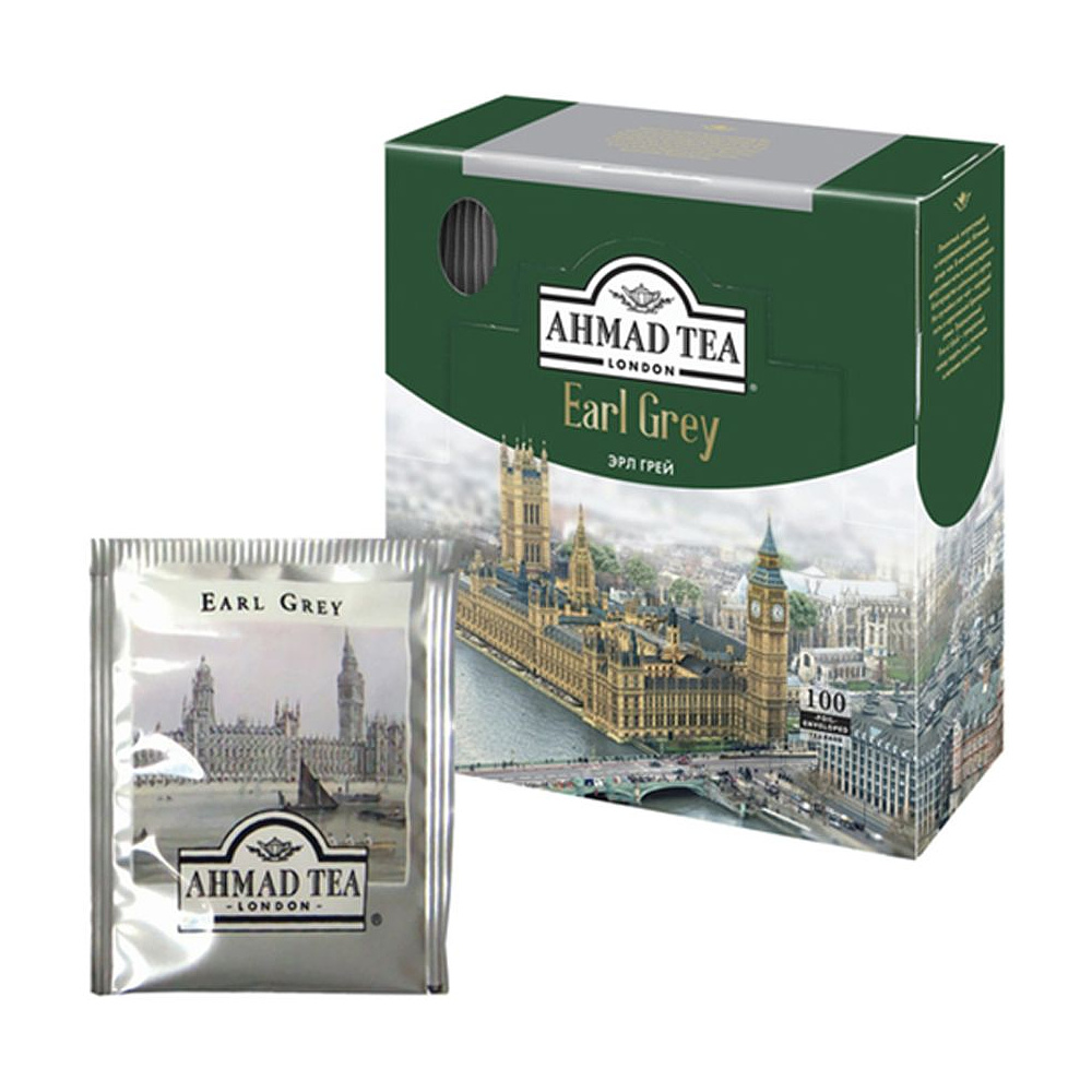 Чай "Ahmad Tea" Earl Grey, 100 пакетиковx2 г, черный