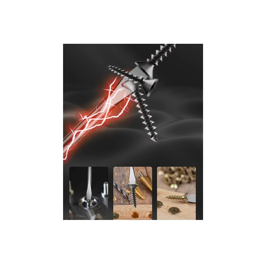 Отвертка Deli HS EHT1106, SL6х150 мм, Soft Touch, черный - 4