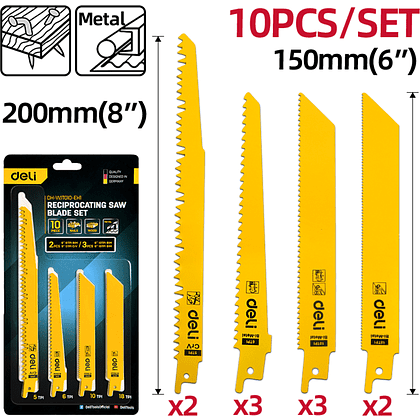 Набор пилок Deli YS EDH-WJT010-EH1, для лобзика и сабельной пилы, 10 шт - 2