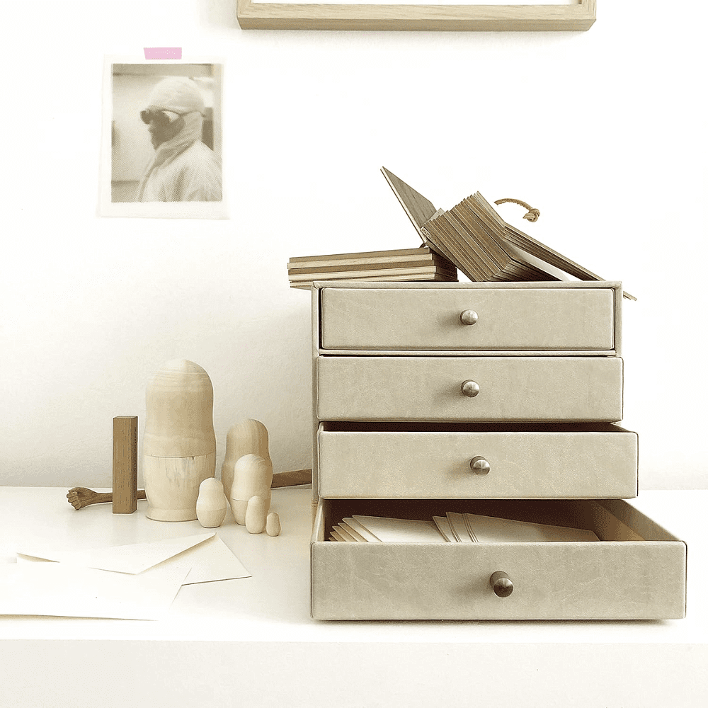 Блок из 4-х лотков закрытый "Rhodiarama", 248x327x228 мм, бежевый - 4