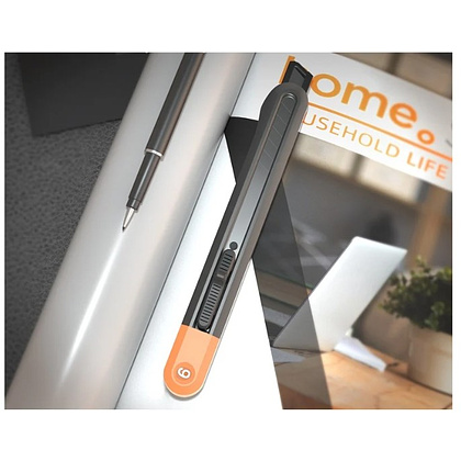 Нож для бумаги "Deli Home", 9 мм, оранжевый - 2