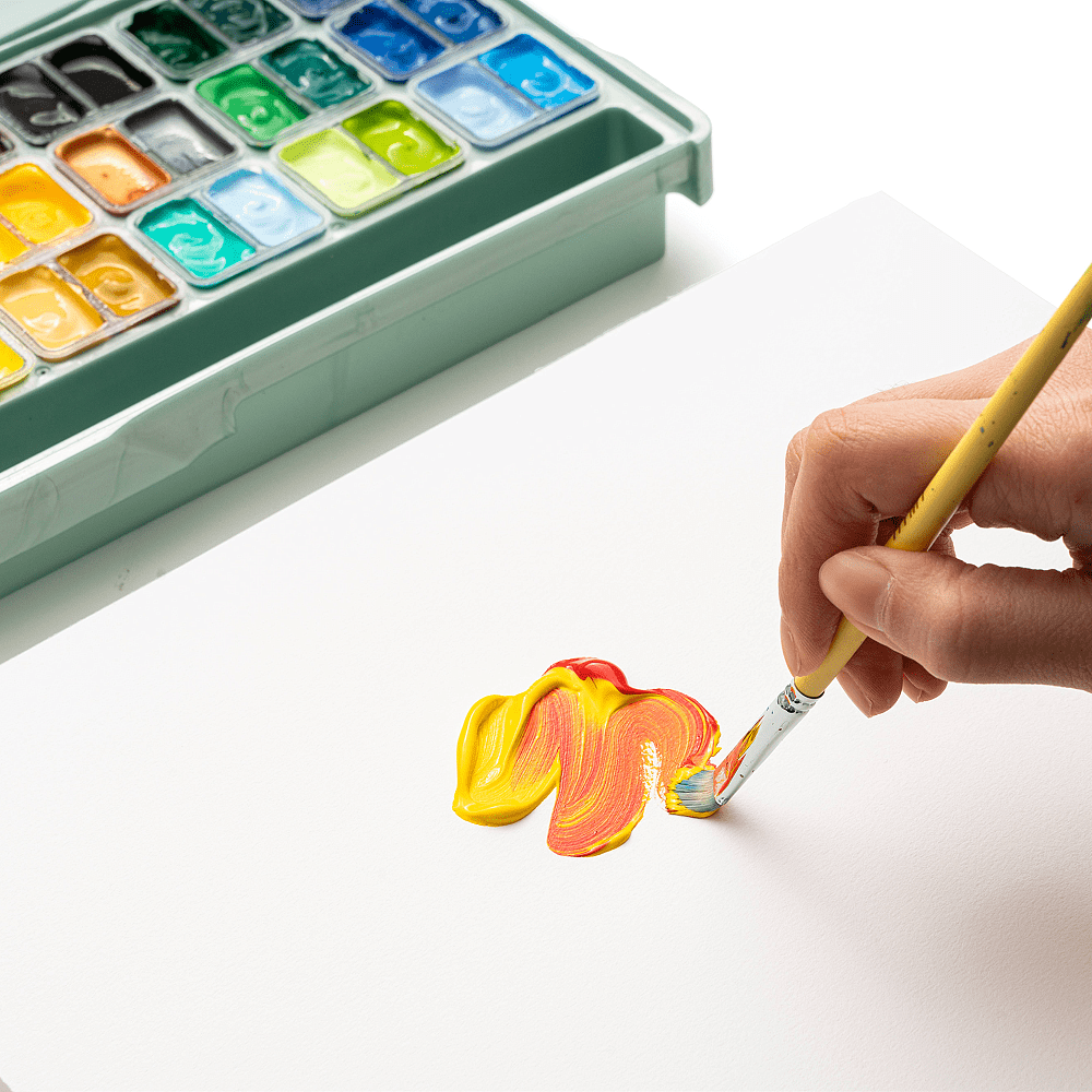 Краски акриловые"Himi Jelly Cup", набор 36 цветов, 12 мл, кювета - 6