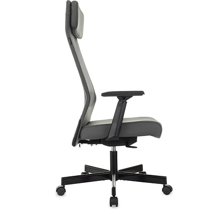 Кресло для руководителя Бюрократ T-995, ткань, сетка, серый, металл черный - 4